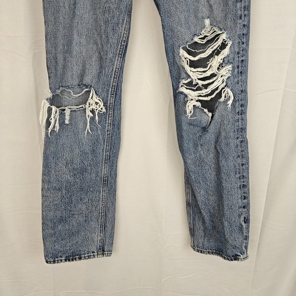 Agolde 90s Pinch Waist High Rise Straight Leg Distressed Jeans Size 26 - Picture 12 of 16